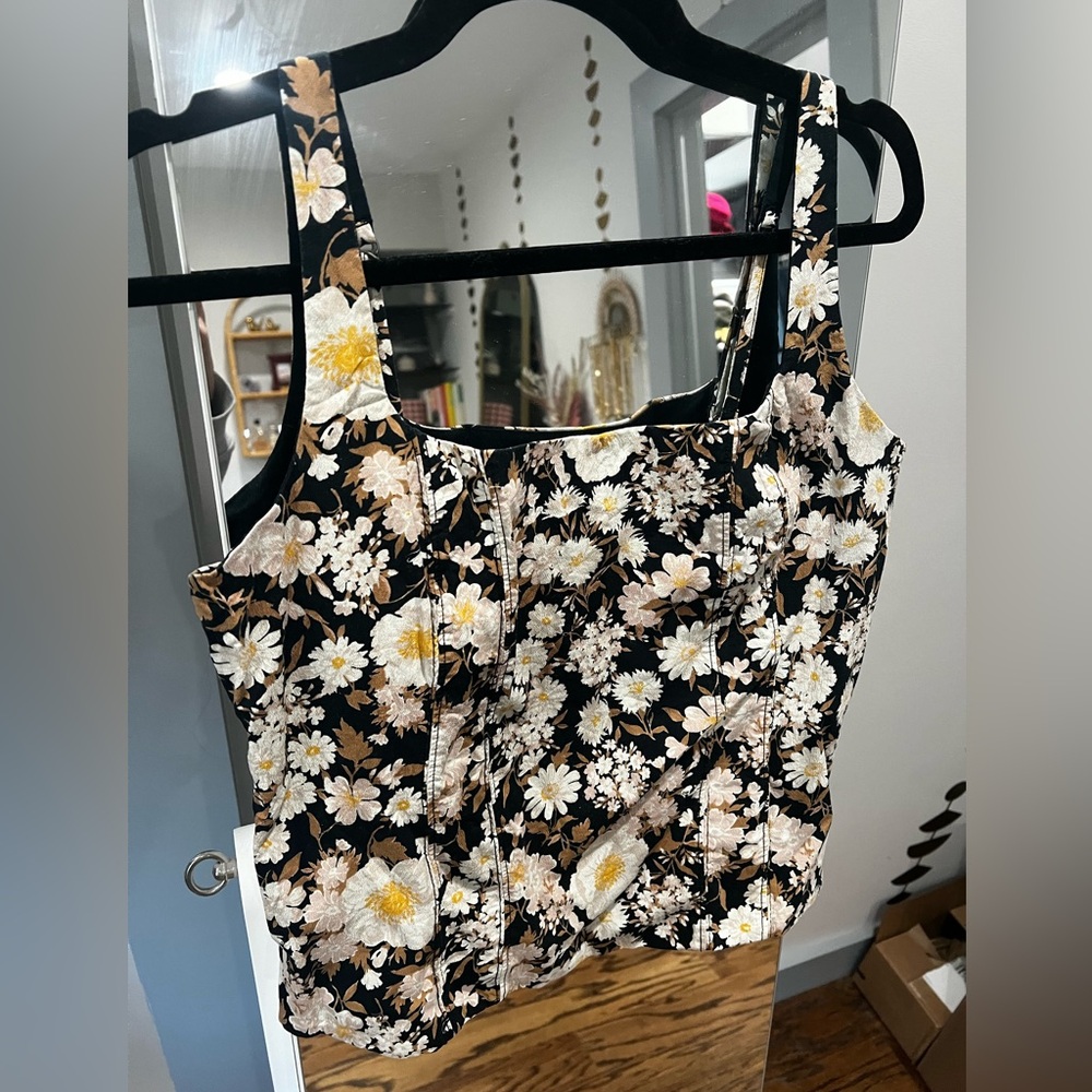 Abercrombie and Fitch floral corset tank top